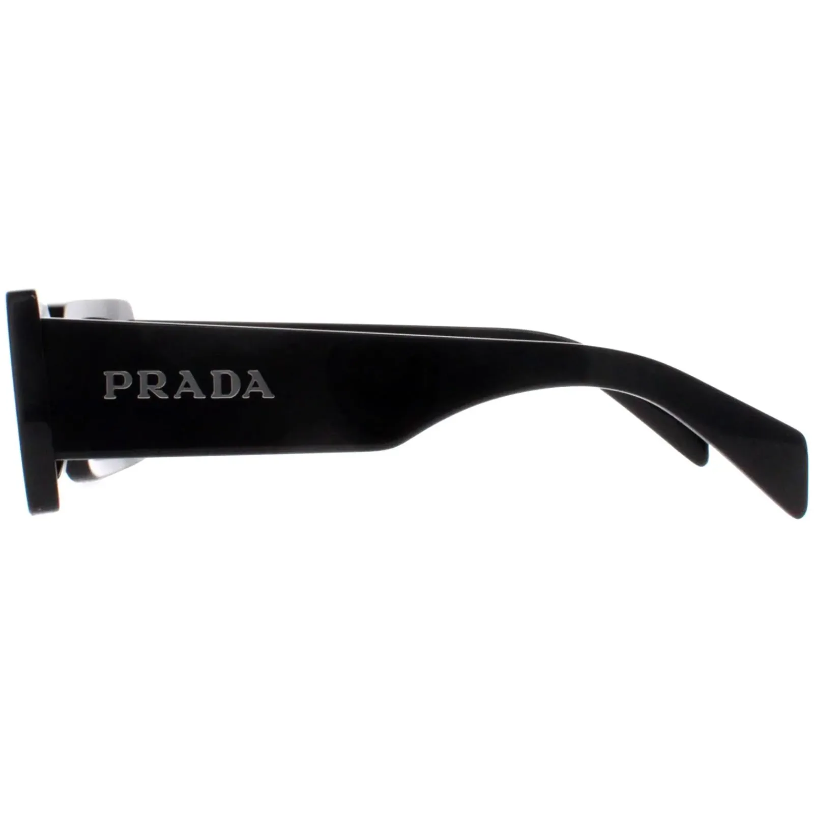 Prada Rectangle^Sunglasses PRA07S 1AB5S0 Black Dark Grey