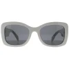 Prada Prada|Oval^Sunglasses PRA08S 1425S0 Talc Dark Grey