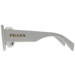 Prada Prada|Oval^Sunglasses PRA08S 1425S0 Talc Dark Grey
