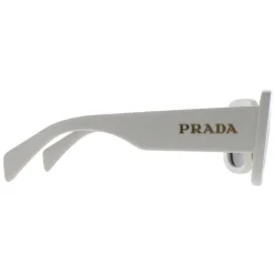 Prada Prada|Oval^Sunglasses PRA08S 1425S0 Talc Dark Grey