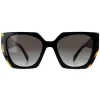 Prada Prada|Rectangle^Sunglasses PR15WS 3890A7 Black and Medium Tortoise Light Grey Gr