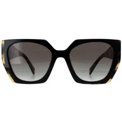 Prada Prada|Rectangle^Sunglasses PR15WS 3890A7 Black and Medium Tortoise Light Grey Gr