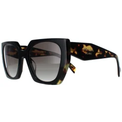 Prada Prada|Rectangle^Sunglasses PR15WS 3890A7 Black and Medium Tortoise Light Grey Gr
