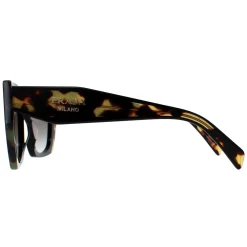 Prada Prada|Rectangle^Sunglasses PR15WS 3890A7 Black and Medium Tortoise Light Grey Gr