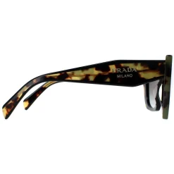 Prada Prada|Rectangle^Sunglasses PR15WS 3890A7 Black and Medium Tortoise Light Grey Gr