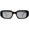 Prada Prada|Rectangle^Sunglasses PR17WS 1AB2B0 Black Light Grey Mirror Silver