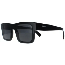 Prada Prada|Rectangle^Sunglasses PR19WS 1AB5S0 Black Dark Grey