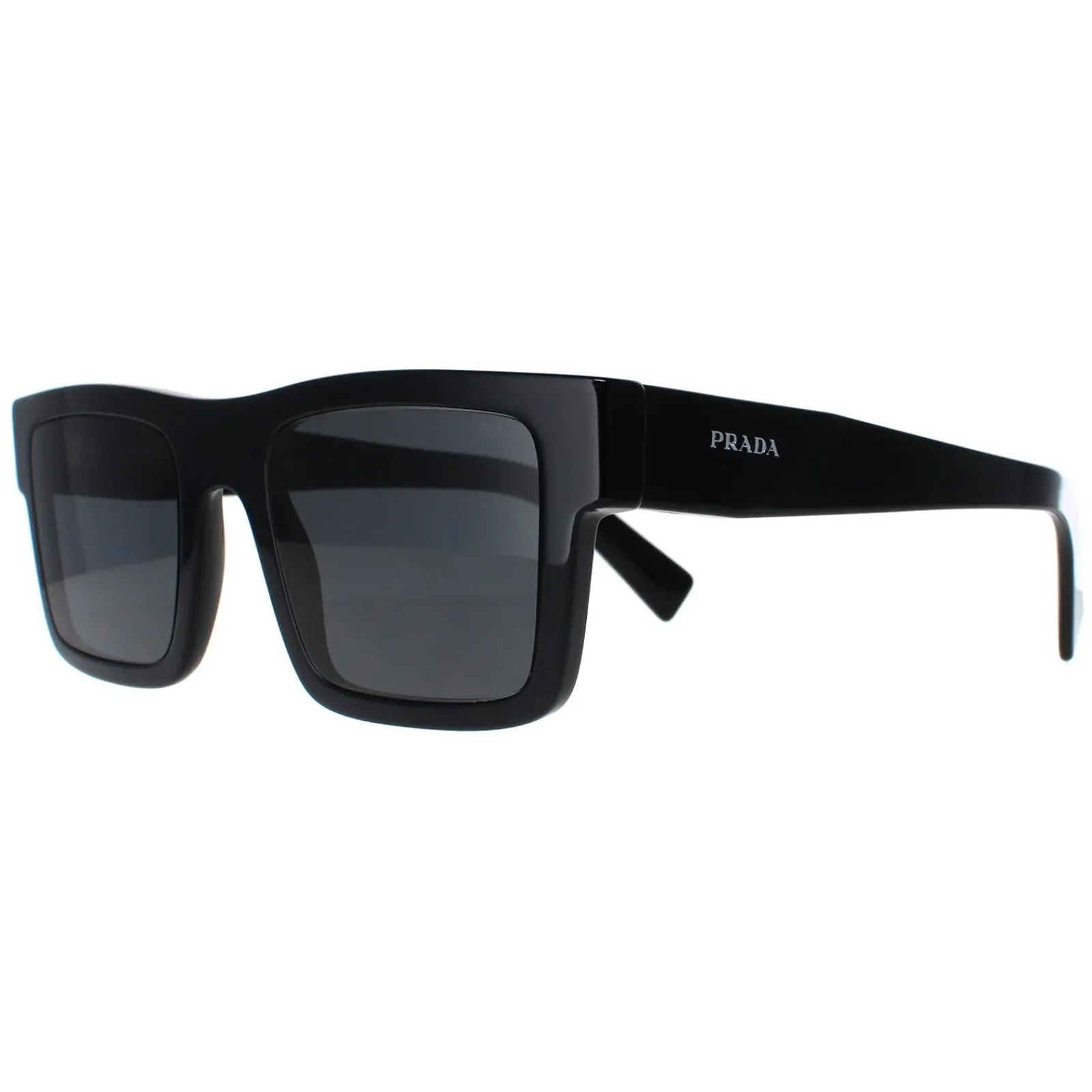 Prada Prada|Rectangle^Sunglasses PR19WS 1AB5S0 Black Dark Grey