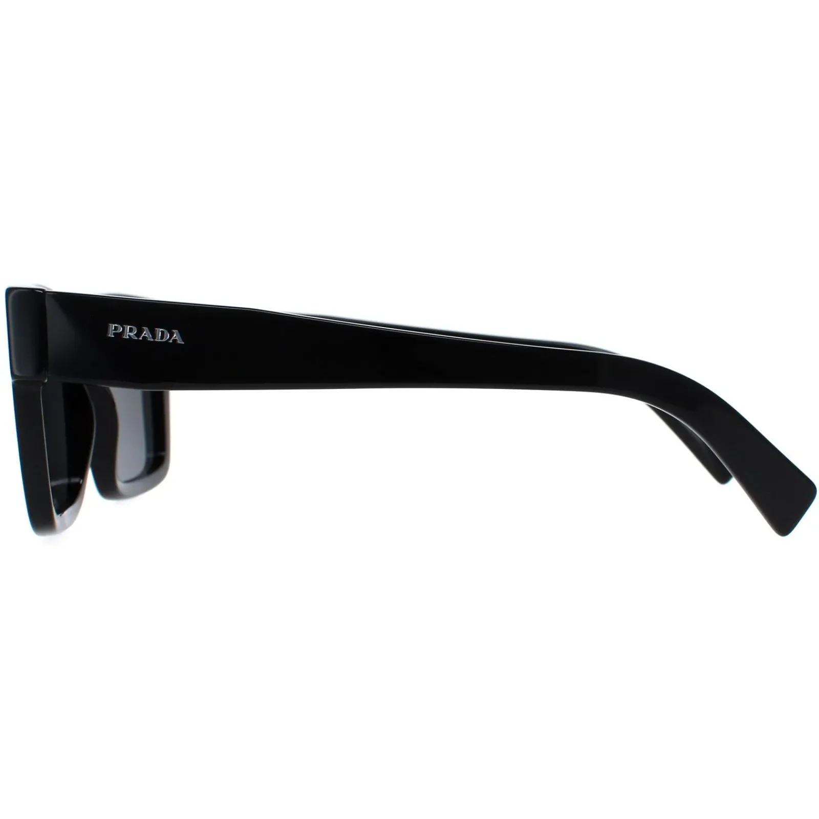 Prada Prada|Rectangle^Sunglasses PR19WS 1AB5S0 Black Dark Grey