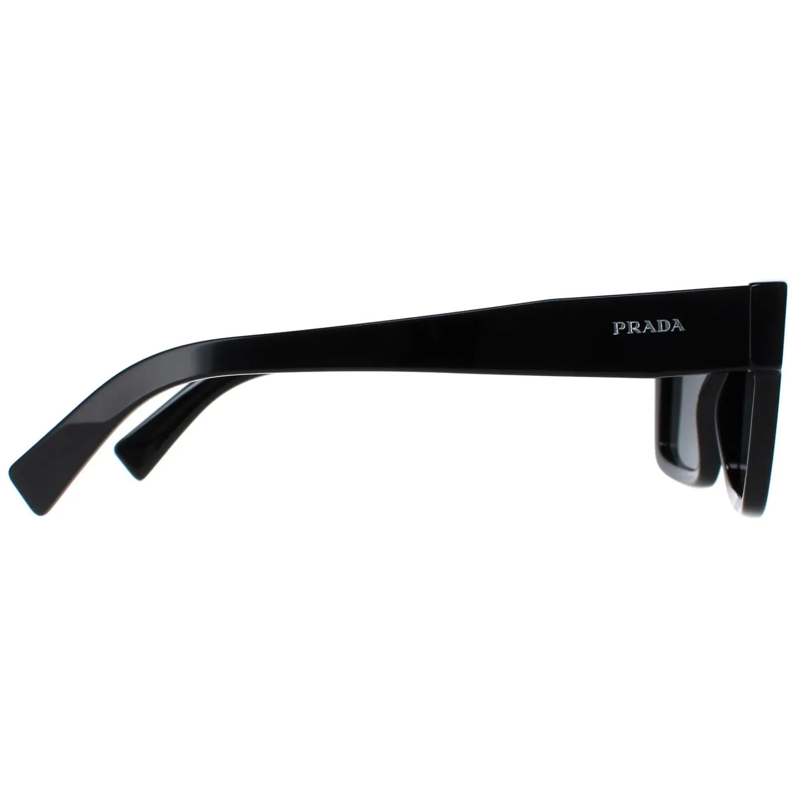 Prada Prada|Rectangle^Sunglasses PR19WS 1AB5S0 Black Dark Grey