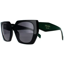 Prada Prada|Rectangle^Sunglasses PR15WS 1AB5Z1 Black Dark Grey Polarized
