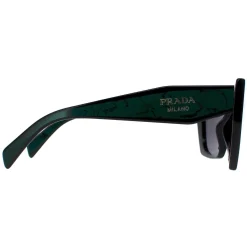 Prada Prada|Rectangle^Sunglasses PR15WS 1AB5Z1 Black Dark Grey Polarized