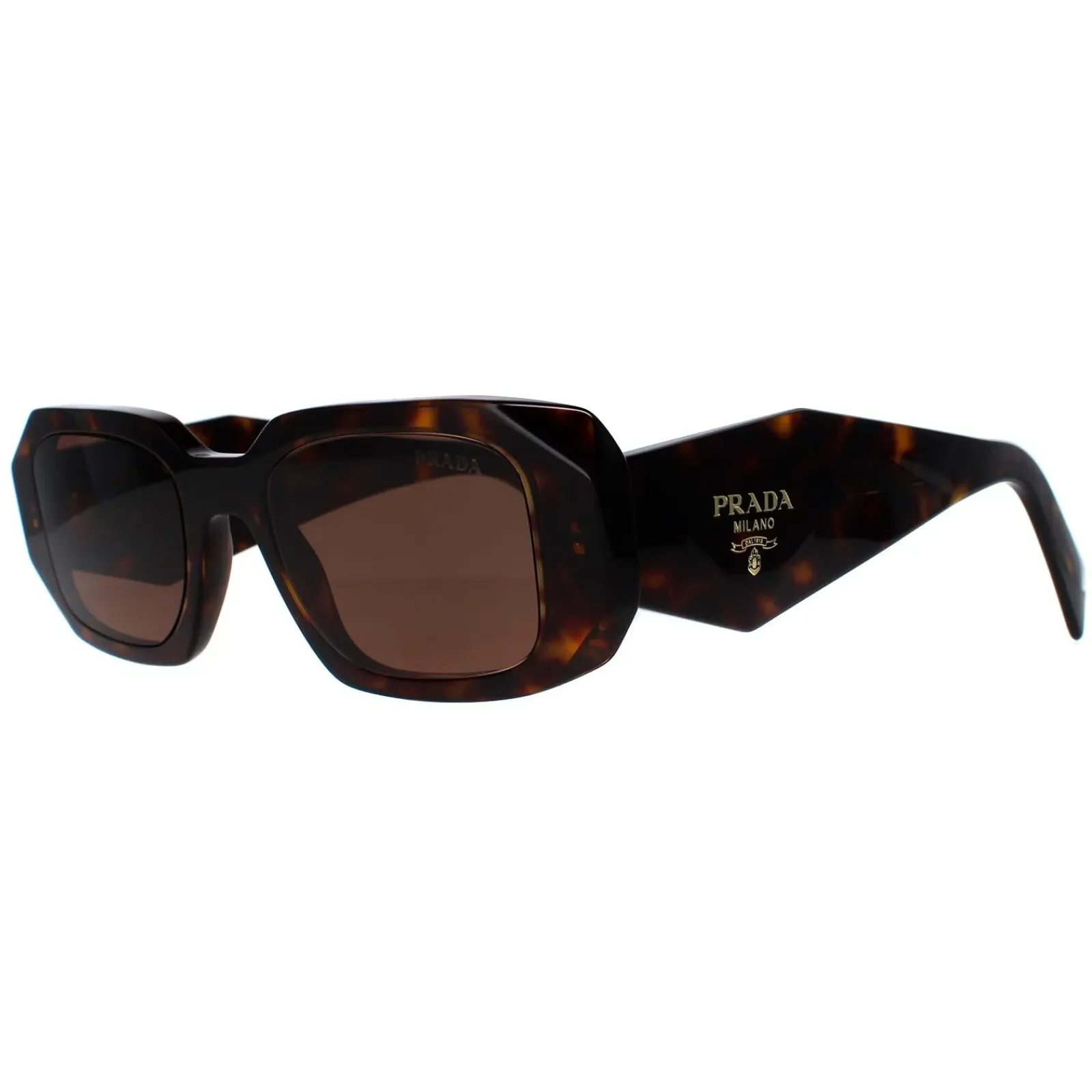 Prada Prada|Rectangle^Sunglasses PR17WS 2AU8C1 Tortoise Brown