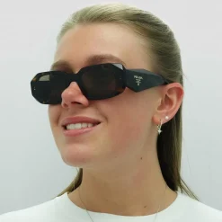 Prada Prada|Rectangle^Sunglasses PR17WS 2AU8C1 Tortoise Brown