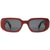 Prada Rectangle^Sunglasses PR17WS 12N5S0 Orange Black Dark Grey