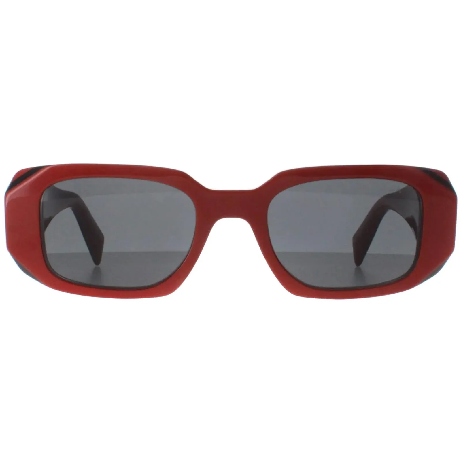Prada Rectangle^Sunglasses PR17WS 12N5S0 Orange Black Dark Grey