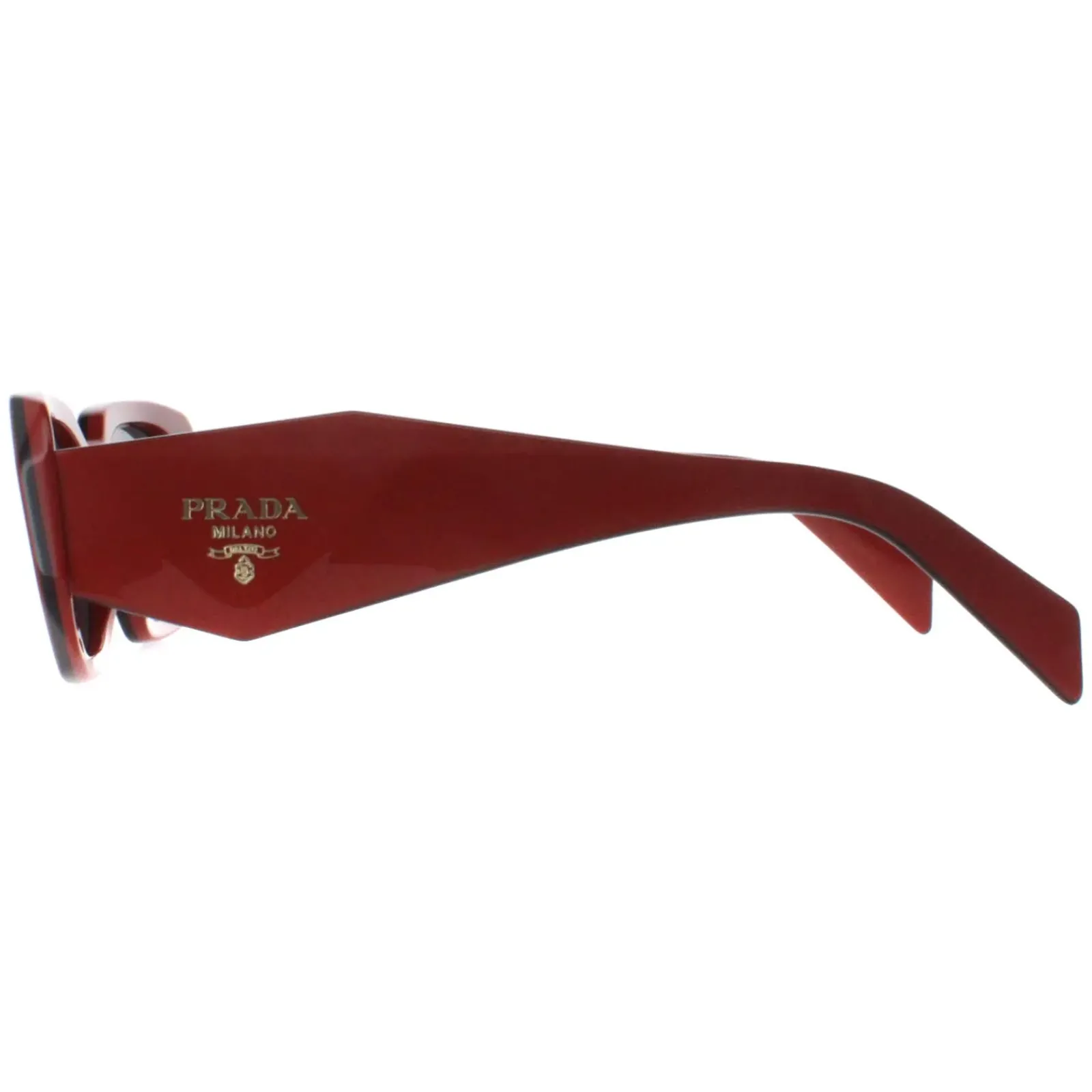 Prada Rectangle^Sunglasses PR17WS 12N5S0 Orange Black Dark Grey
