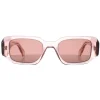 Prada Prada|Rectangle^Sunglasses PR17WS 19Q10D Transparent Peach Light Brown