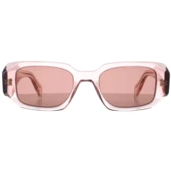 Prada Prada|Rectangle^Sunglasses PR17WS 19Q10D Transparent Peach Light Brown