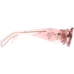 Prada Prada|Rectangle^Sunglasses PR17WS 19Q10D Transparent Peach Light Brown