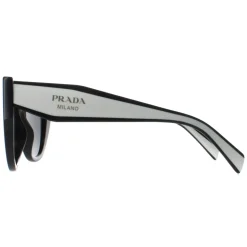 Prada Prada|Cat-Eye^Sunglasses PR14WS 09Q5S0 Black and Talc Dark Grey