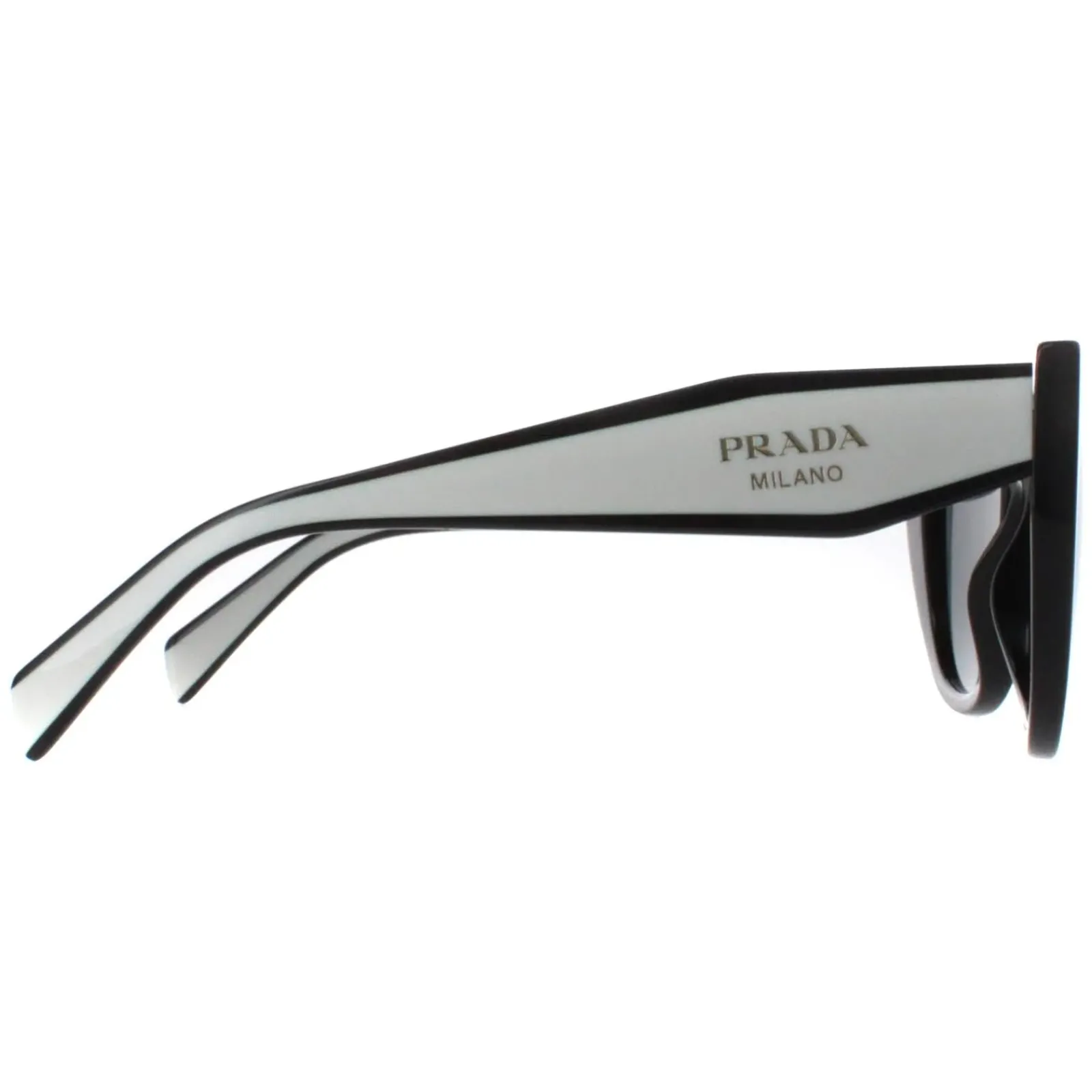 Prada Prada|Cat-Eye^Sunglasses PR14WS 09Q5S0 Black and Talc Dark Grey
