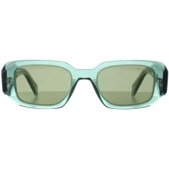 Prada Prada|Rectangle^Sunglasses PR17WS 11R10E Transparent Sage Green Mirror Internal