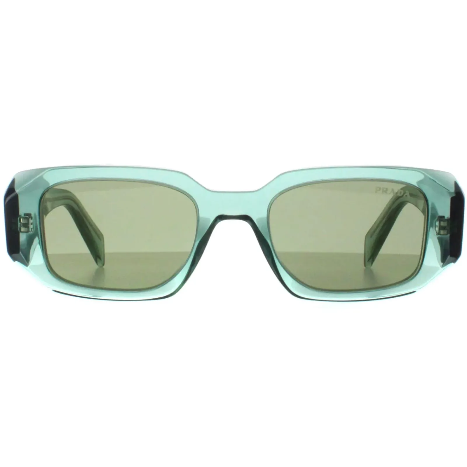 Prada Prada|Rectangle^Sunglasses PR17WS 11R10E Transparent Sage Green Mirror Internal
