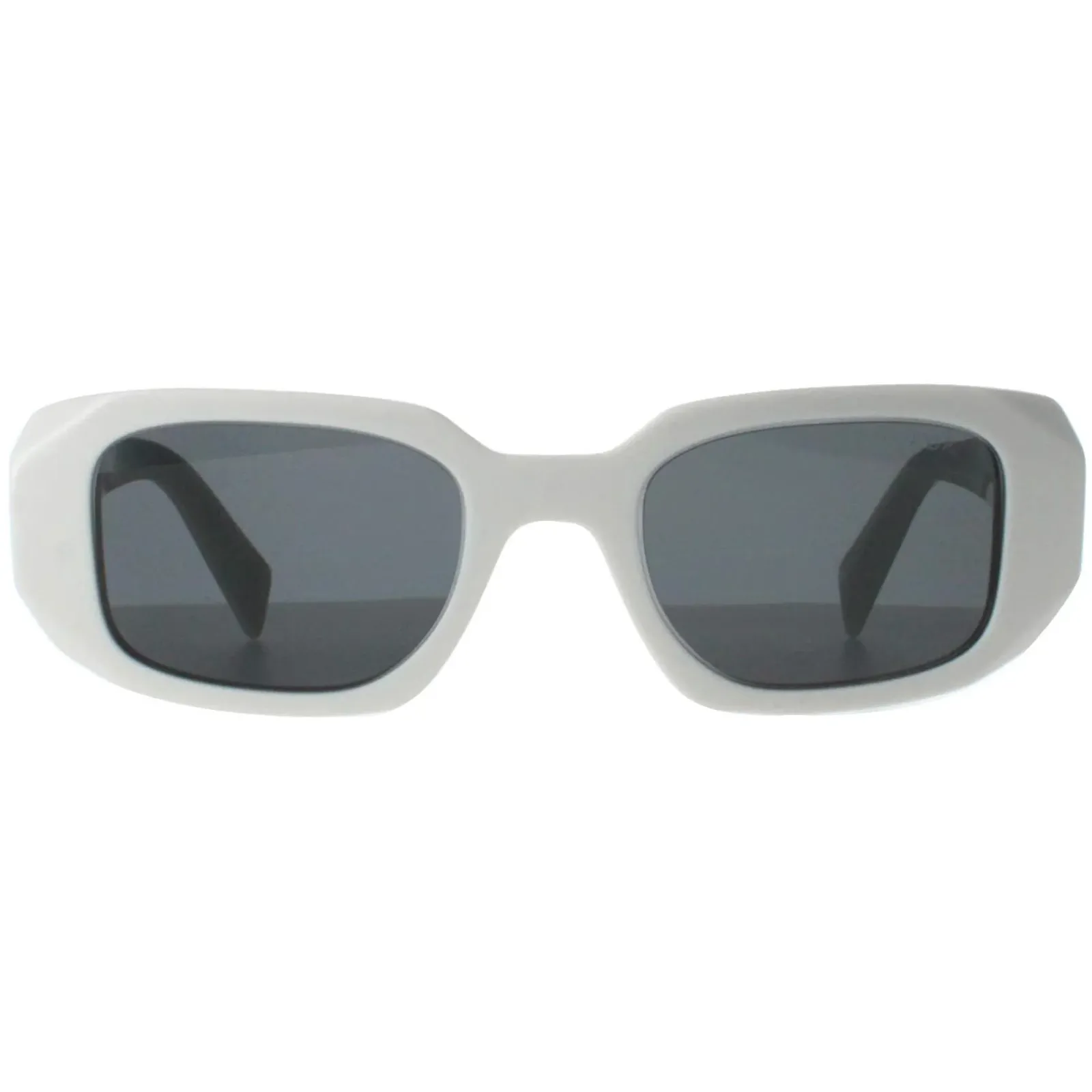 Prada Rectangle|Prada^Sunglasses PR17WS 1425S0 Talc Dark Grey