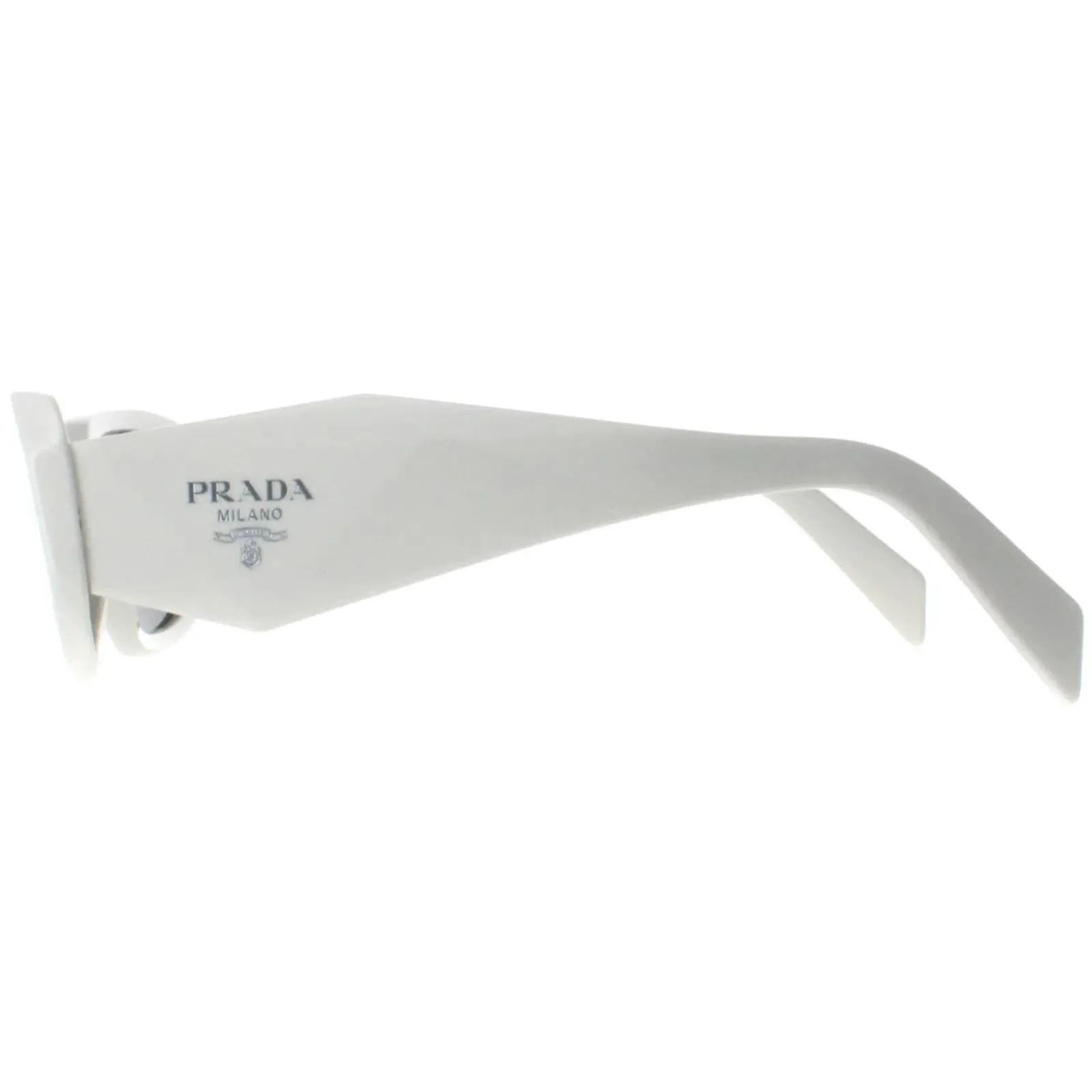 Prada Rectangle|Prada^Sunglasses PR17WS 1425S0 Talc Dark Grey