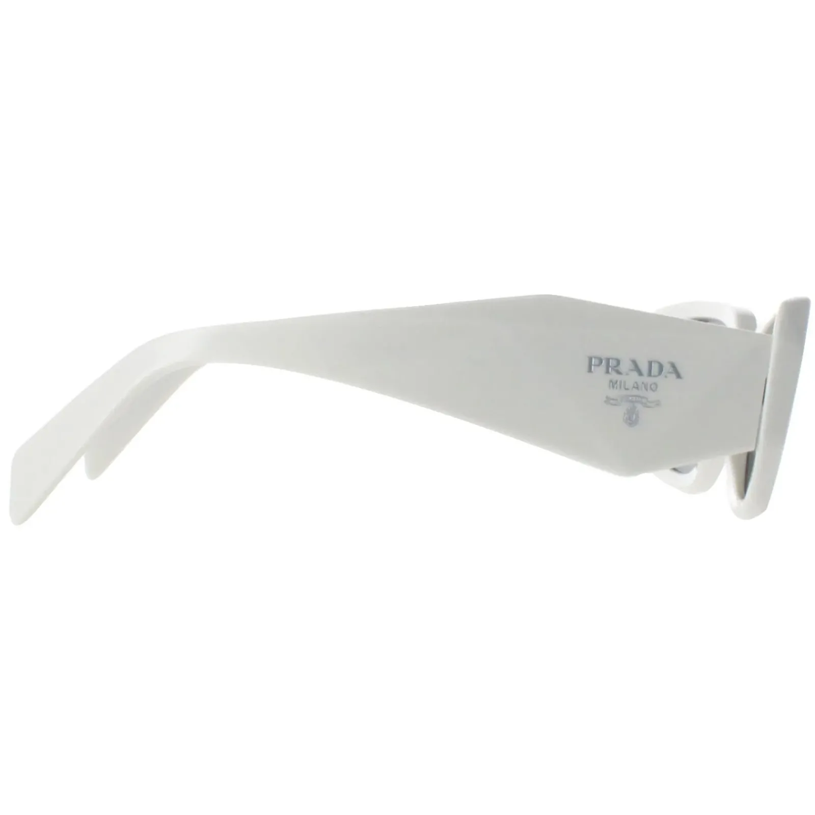 Prada Rectangle|Prada^Sunglasses PR17WS 1425S0 Talc Dark Grey