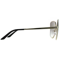 Prada Rectangle^Sunglasses PR60XS AAV0A7 Pale Gold and Black Grey Gradient