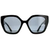 Prada Polarised|Rectangle^Sunglasses PR24XS 1AB5Z1 Black Grey Polarized