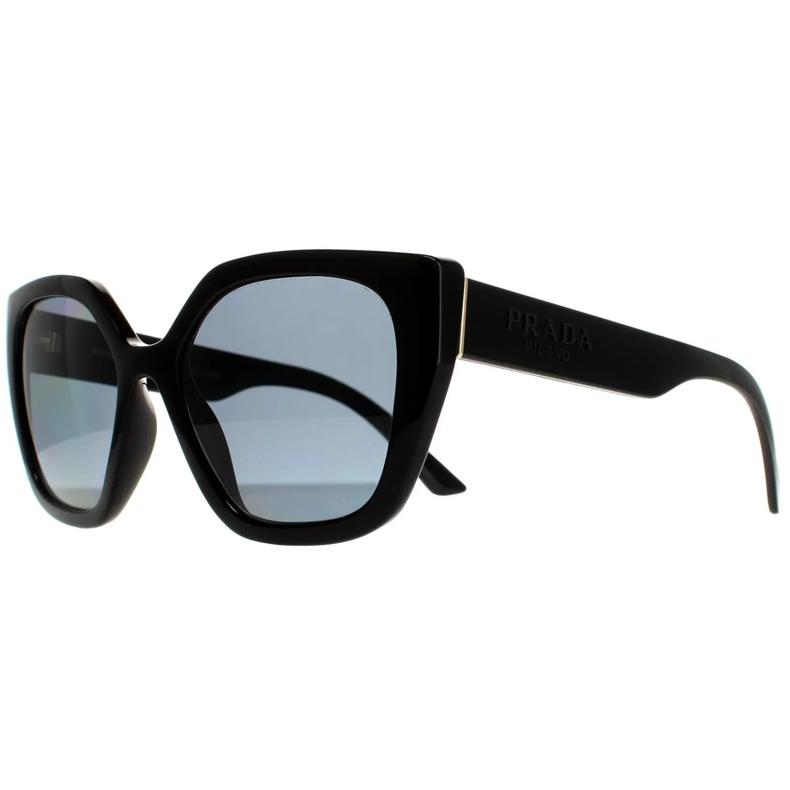 Prada Polarised|Rectangle^Sunglasses PR24XS 1AB5Z1 Black Grey Polarized