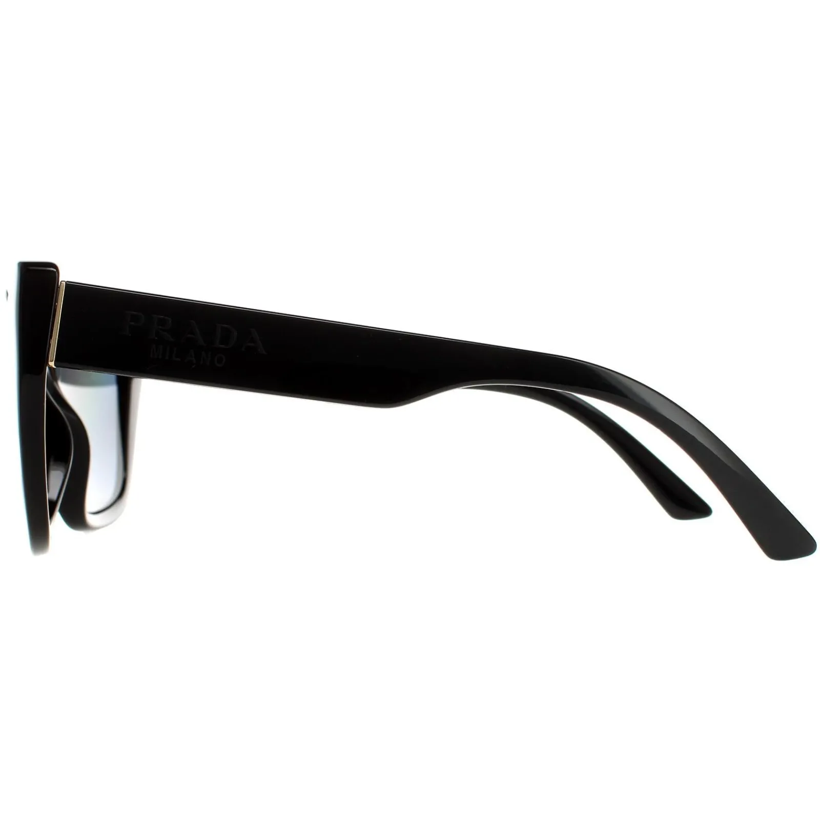 Prada Polarised|Rectangle^Sunglasses PR24XS 1AB5Z1 Black Grey Polarized