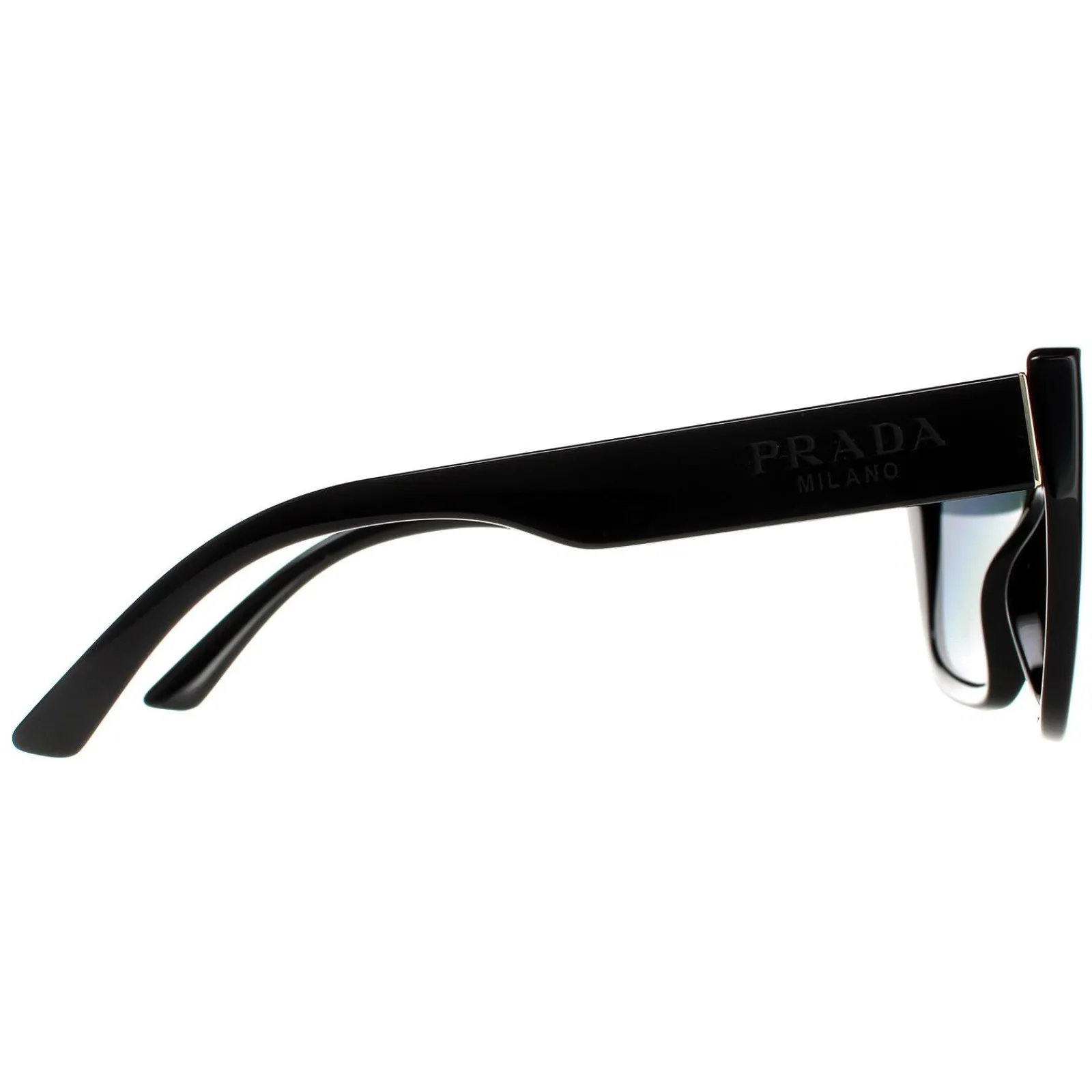 Prada Polarised|Rectangle^Sunglasses PR24XS 1AB5Z1 Black Grey Polarized
