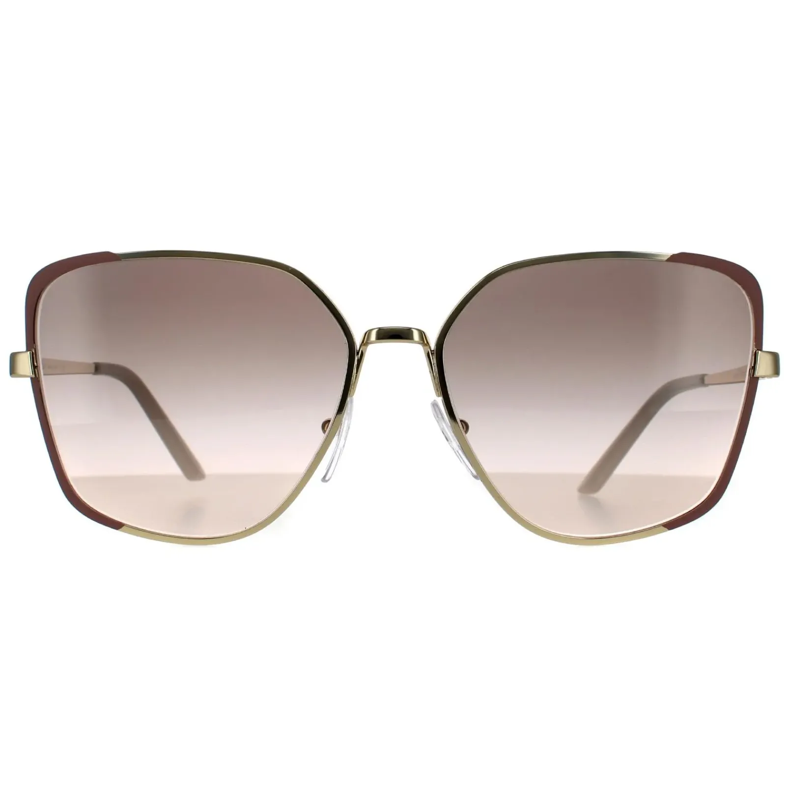 Prada Rectangle^Sunglasses PR60XS 07B4K0 Pale Gold and Matte Pink Pink Gradient