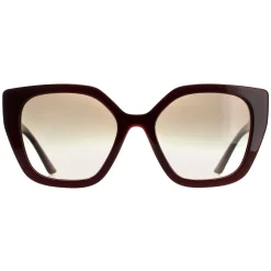Prada Rectangle^Sunglasses PR24XS UAN0A7 Bordeaux Burgundy Grey Gradient