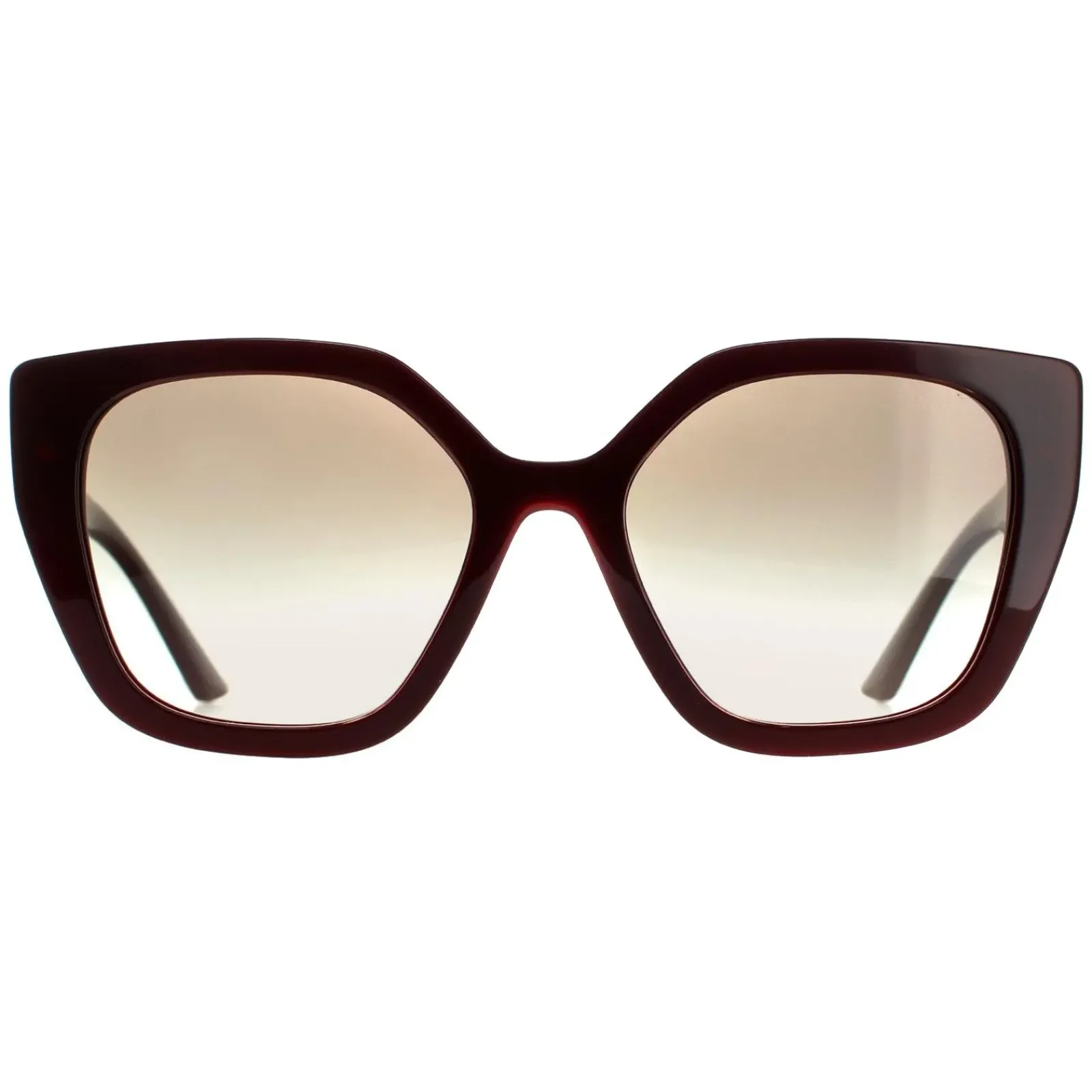 Prada Rectangle^Sunglasses PR24XS UAN0A7 Bordeaux Burgundy Grey Gradient