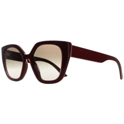 Prada Rectangle^Sunglasses PR24XS UAN0A7 Bordeaux Burgundy Grey Gradient
