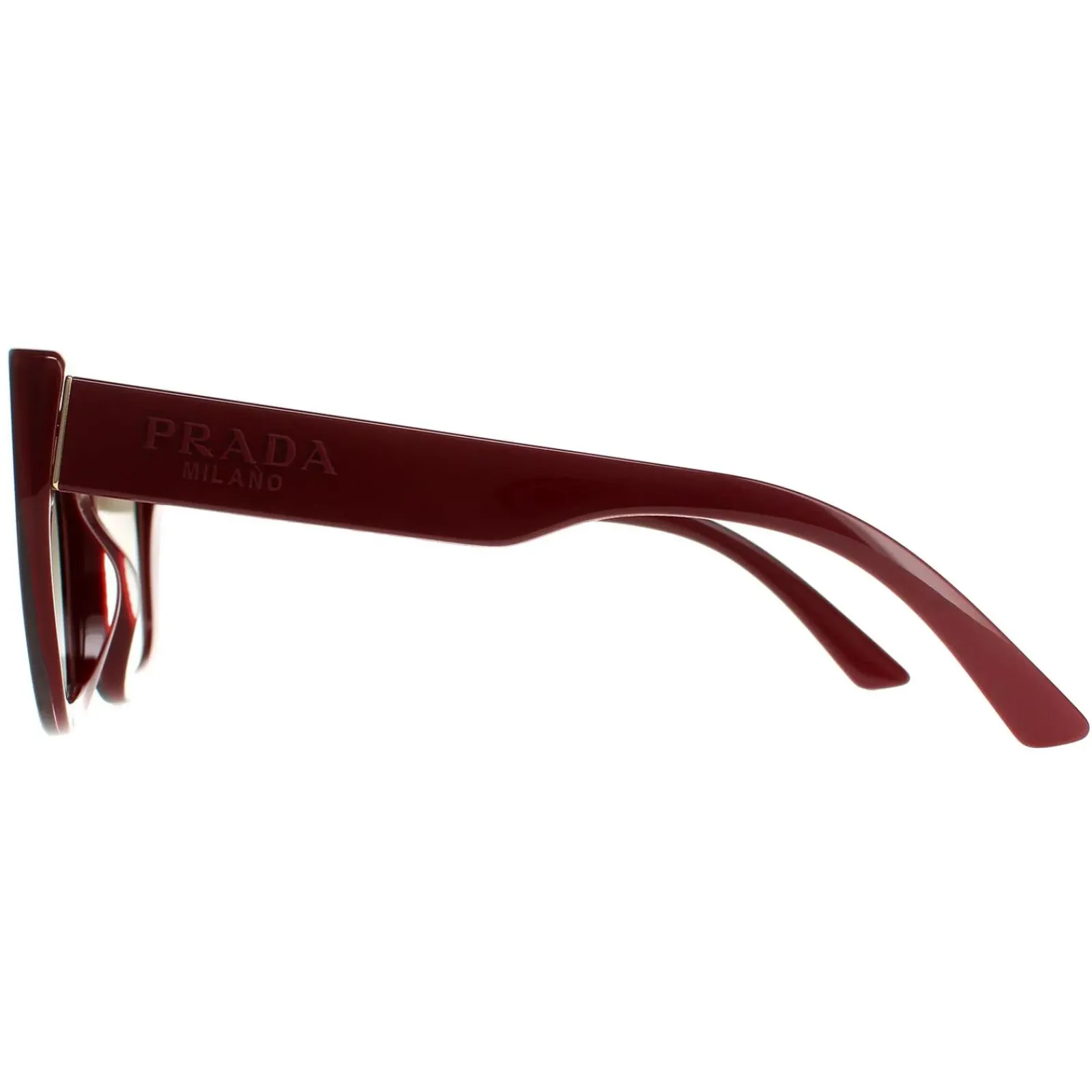 Prada Rectangle^Sunglasses PR24XS UAN0A7 Bordeaux Burgundy Grey Gradient