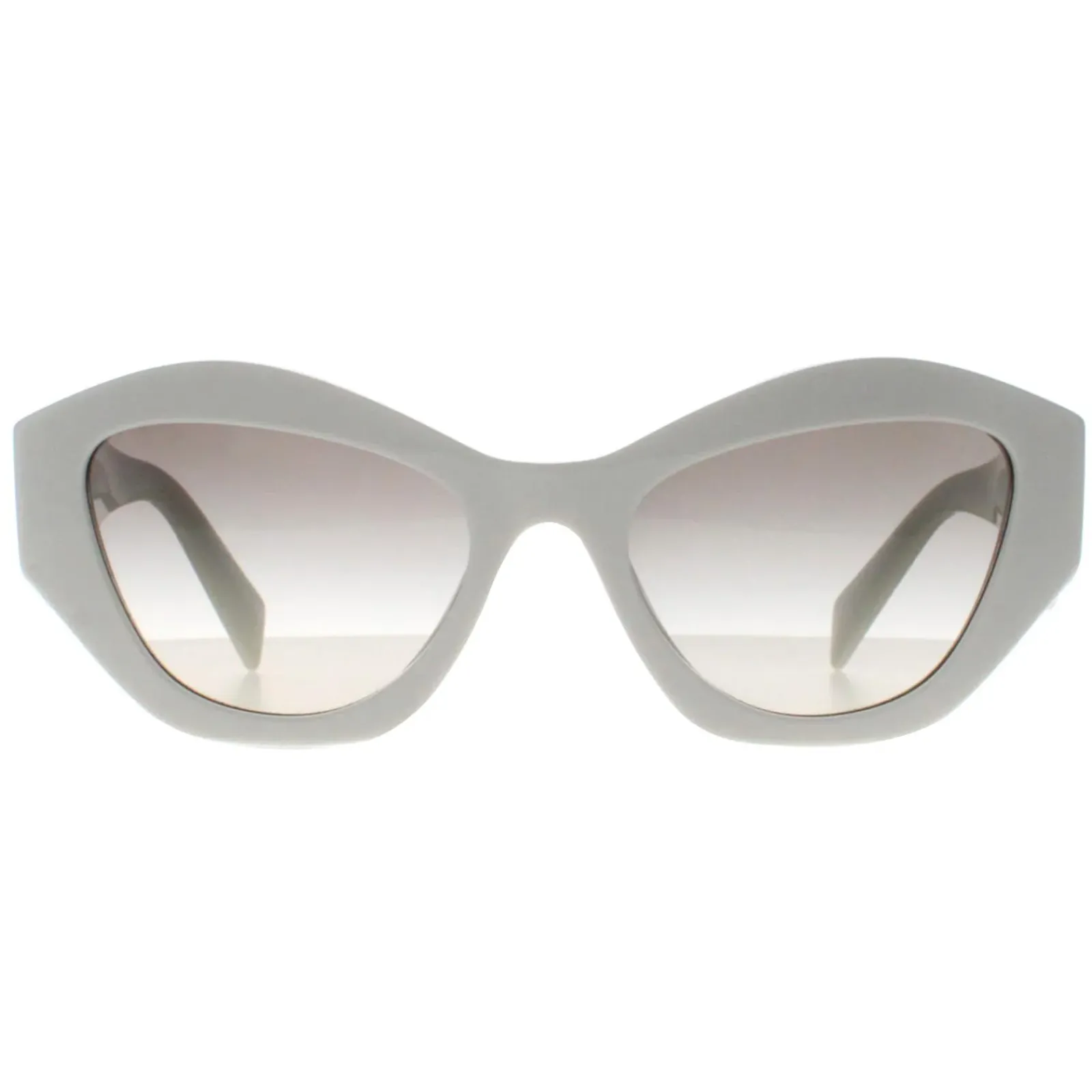 Prada Rectangle^Sunglasses PR07YS 142130 White Grey Gradient