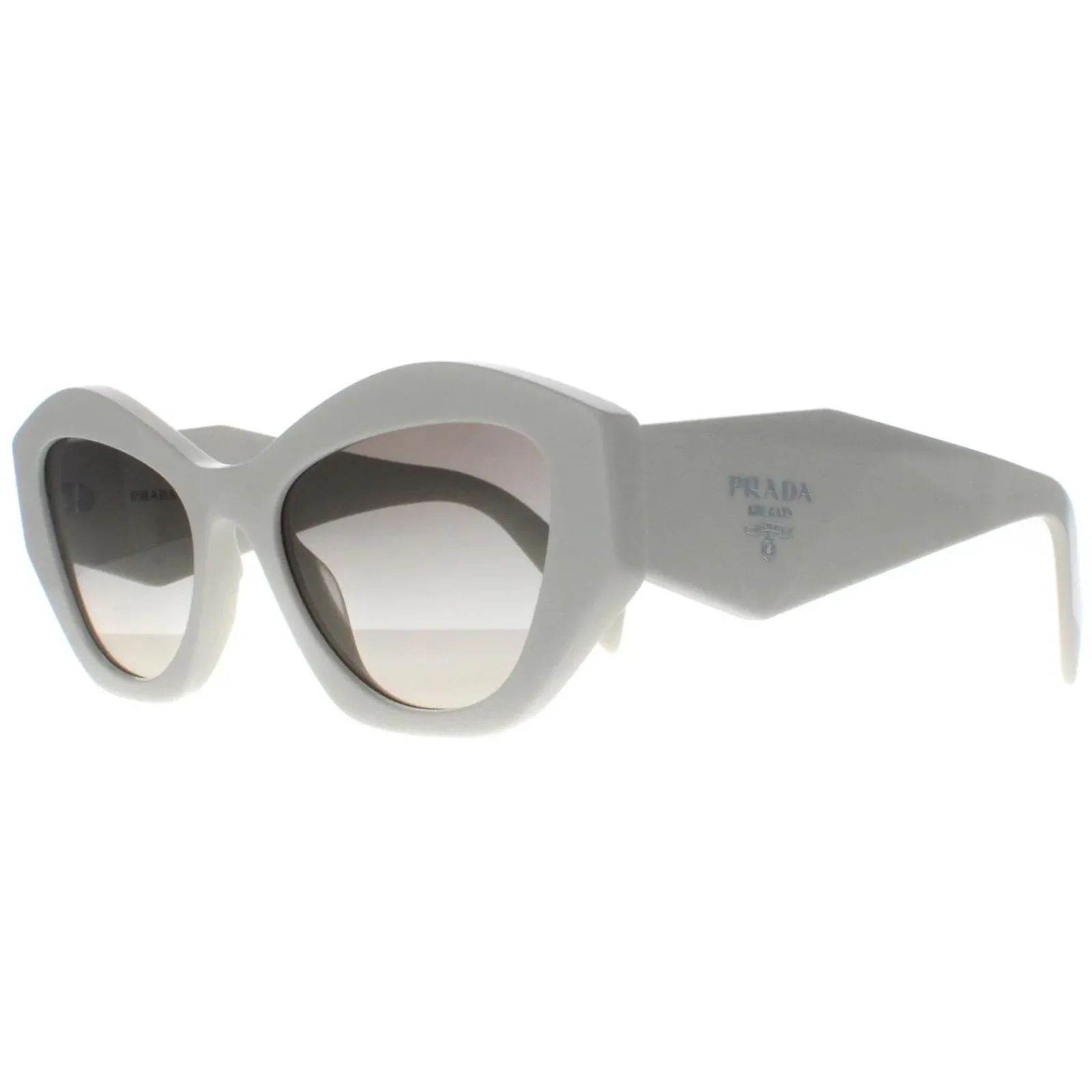 Prada Rectangle^Sunglasses PR07YS 142130 White Grey Gradient