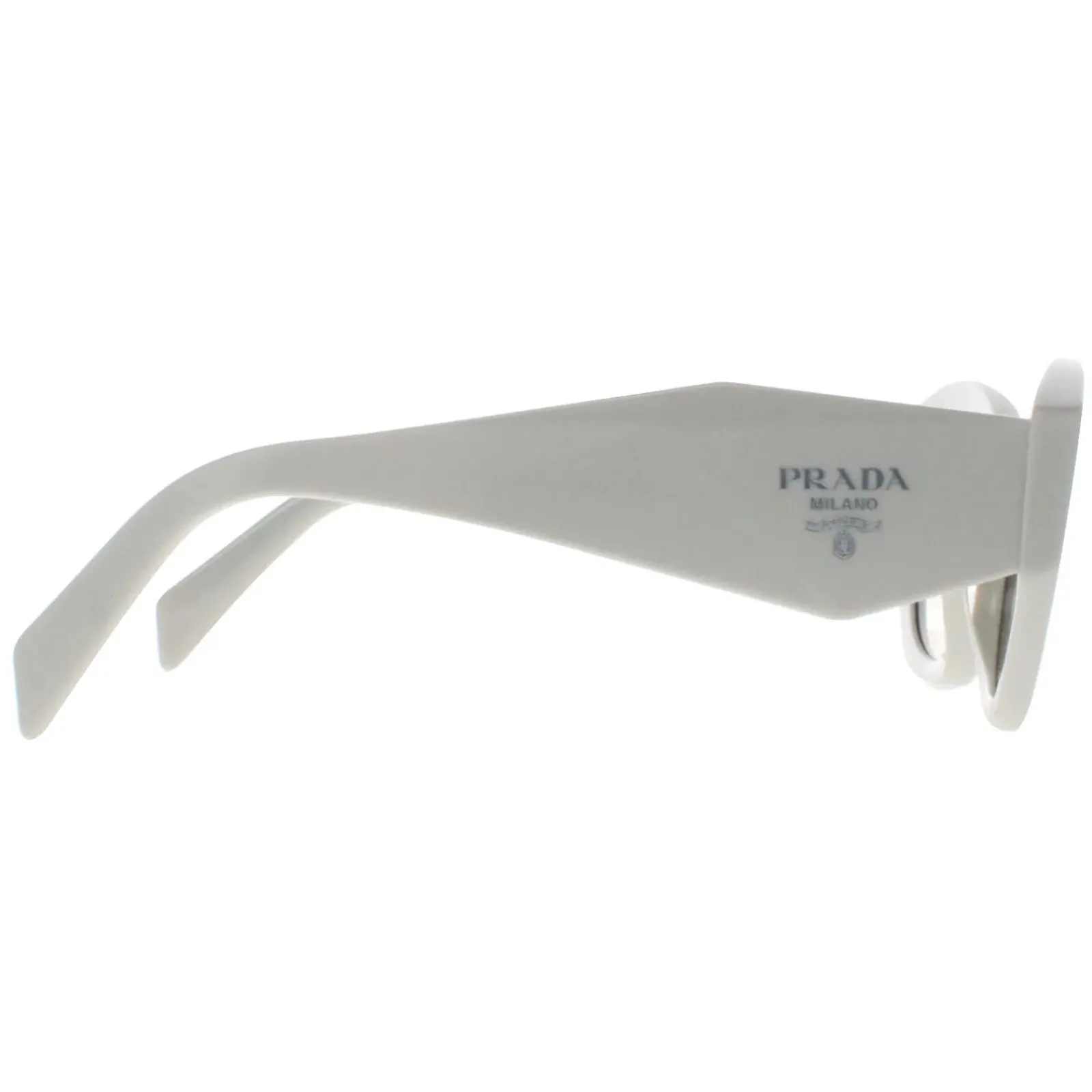 Prada Rectangle^Sunglasses PR07YS 142130 White Grey Gradient