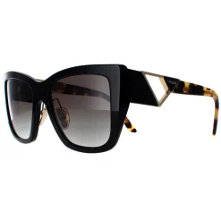 Prada Square|Prada^Sunglasses PR21YS 1AB0A7 Black and Tortoise Grey Gradient