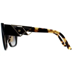Prada Square|Prada^Sunglasses PR21YS 1AB0A7 Black and Tortoise Grey Gradient