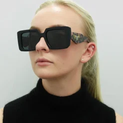 Prada Square|Prada^Sunglasses PR23YS 1AB5S0 Black Dark Grey