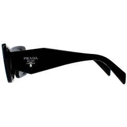 Prada Prada|Rectangle^Sunglasses PR08YS 1AB5S0 Black Dark Grey