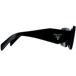 Prada Prada|Rectangle^Sunglasses PR08YS 1AB5S0 Black Dark Grey