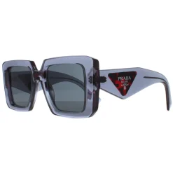 Prada Square|Prada^Sunglasses PR23YS 19O70B Transparent Graphite Dark Grey